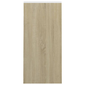 Γραφείο Notebook Λευκό/Sonoma Oak 102,5 x 35 x 75 εκ. από Μοριοσανίδα