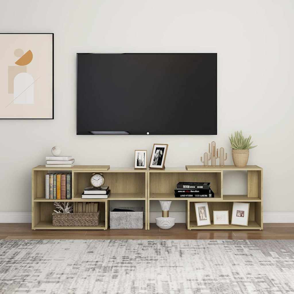 Έπιπλο Τηλεόρασης Sonoma Δρυς 149 x 30 x 52 εκ. από Επεξ. Ξύλο