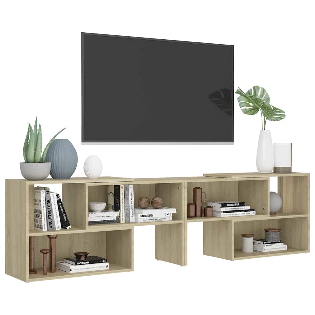 Έπιπλο Τηλεόρασης Sonoma Δρυς 149 x 30 x 52 εκ. από Επεξ. Ξύλο