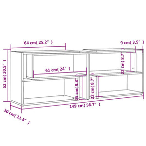 Έπιπλο Τηλεόρασης Sonoma Δρυς 149 x 30 x 52 εκ. από Επεξ. Ξύλο