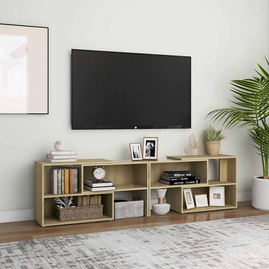 Έπιπλο Τηλεόρασης Sonoma Δρυς 149 x 30 x 52 εκ. από Επεξ. Ξύλο