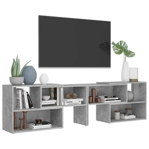 Έπιπλο Τηλεόρασης Γκρι Σκυροδέματος 149x30x52 εκ. Επεξ. Ξύλο