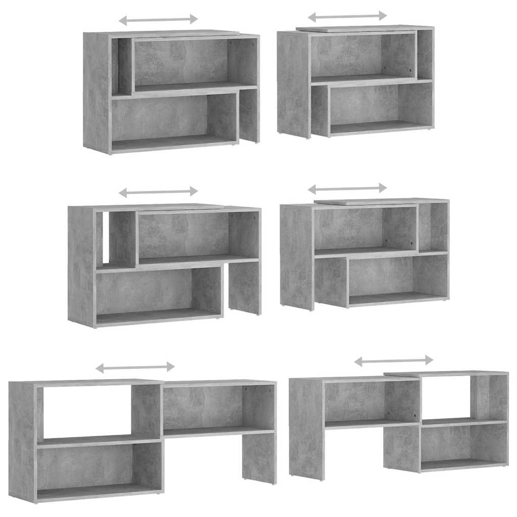 Έπιπλο Τηλεόρασης Γκρι Σκυροδέματος 149x30x52 εκ. Επεξ. Ξύλο