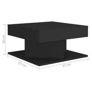 Τραπεζάκι Σαλονιού Μαύρο 57 x 57 x 30 εκ. από Επεξ. Ξύλο