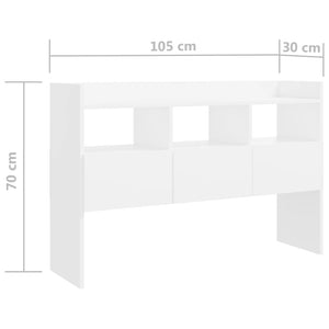 Μπουφές Λευκός 105 x 30 x 70 εκ. από Επεξ. Ξύλο - Pakobazaar