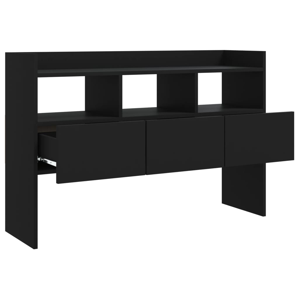 Μπουφές Μαύρος 105 x 30 x 70 εκ. από Επεξ. Ξύλο
