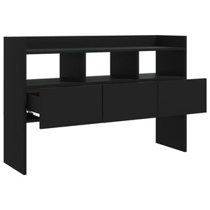 Μπουφές Μαύρος 105 x 30 x 70 εκ. από Επεξ. Ξύλο