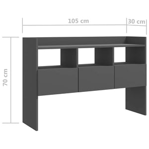 Μπουφές Γκρι 105 x 30 x 70 εκ. από Μοριοσανίδα