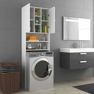 Ντουλάπι Πλυντηρίου Λευκό 64 x 25,5 x 190 εκ. - Pakobazaar