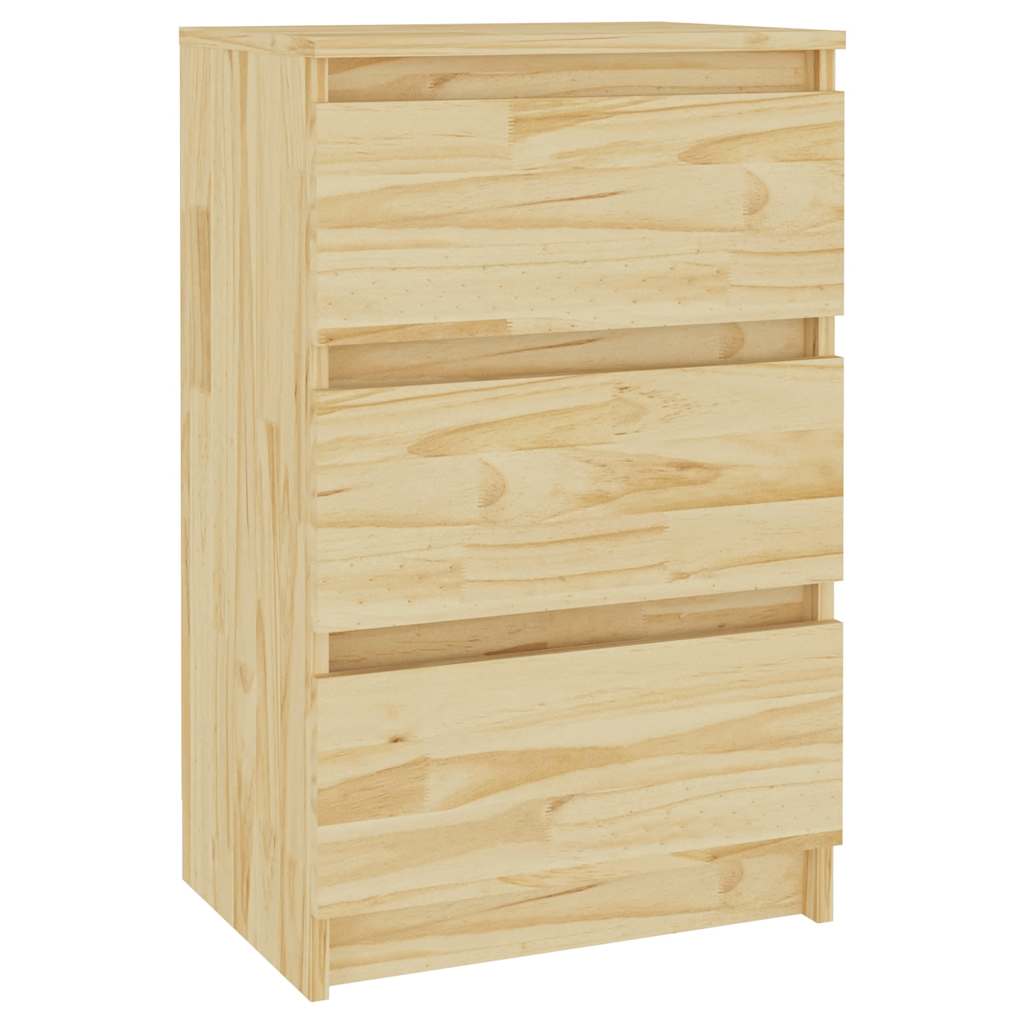 Κομοδίνο 40 x 29,5 x 64 εκ. από Μασίφ Ξύλο Πεύκου - Pakobazaar