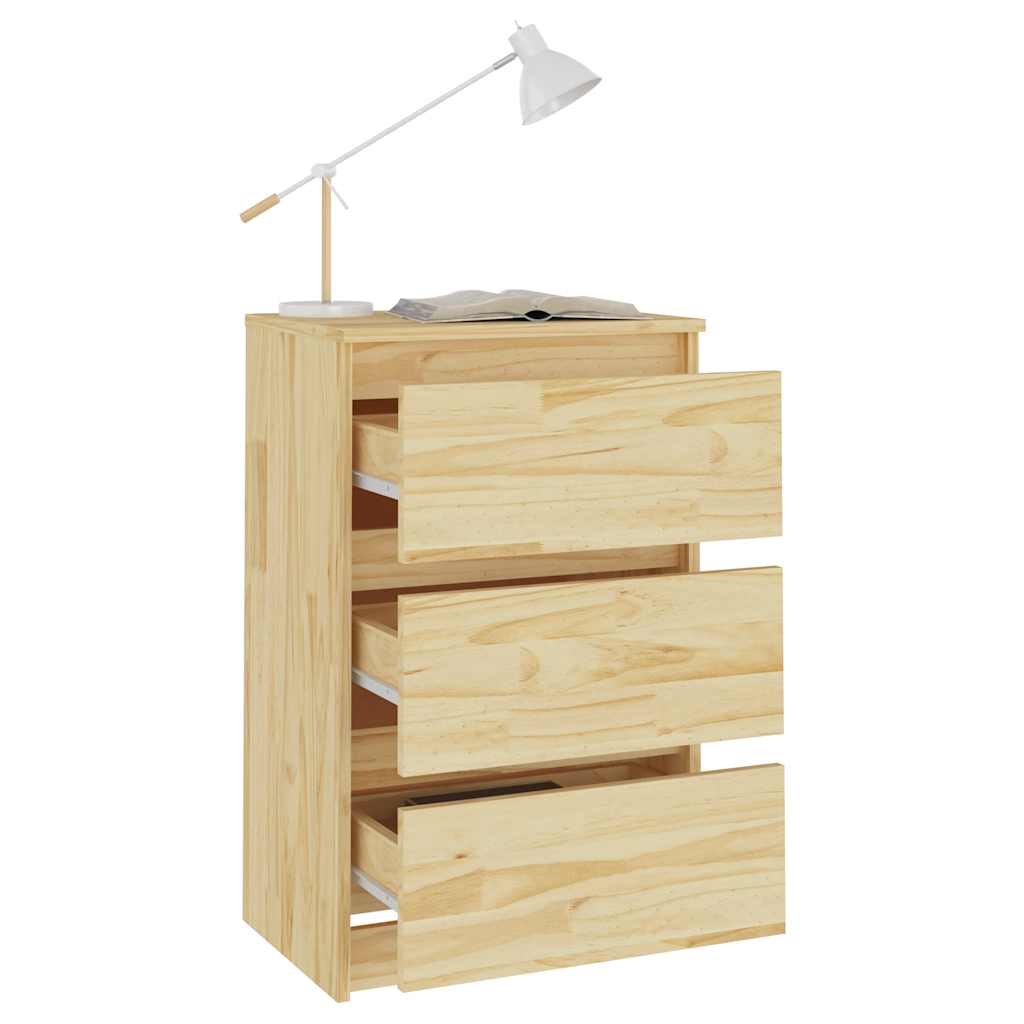 Κομοδίνο 40 x 29,5 x 64 εκ. από Μασίφ Ξύλο Πεύκου - Pakobazaar