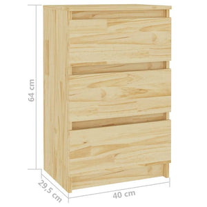 Κομοδίνο 40 x 29,5 x 64 εκ. από Μασίφ Ξύλο Πεύκου - Pakobazaar