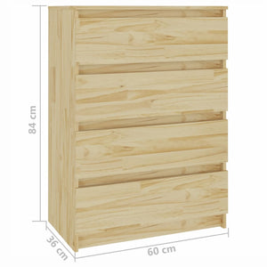 Συρταριέρα 60 x 36 x 84 εκ. από Μασίφ Ξύλο Πεύκου - Pakobazaar