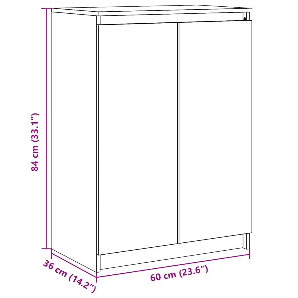 Ντουλάπι 60 x 36 x 84 εκ. από Μασίφ Ξύλο Πεύκου - Pakobazaar