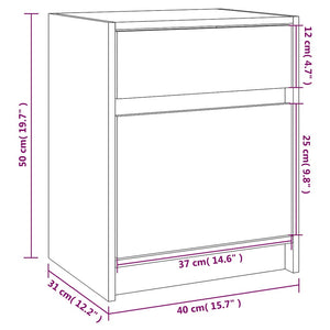 Κομοδίνο 40 x 31 x 50 εκ. από Μασίφ Ξύλο Πεύκου - Pakobazaar