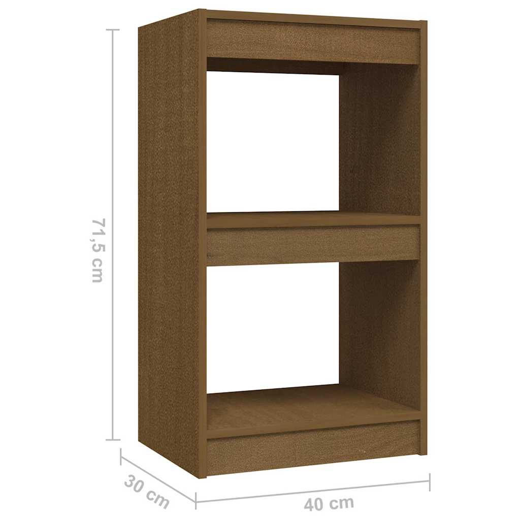 Βιβλιοθήκη Καφέ Μελί 40 x 30 x 71,5 εκ. από Μασίφ Ξύλο Πεύκου