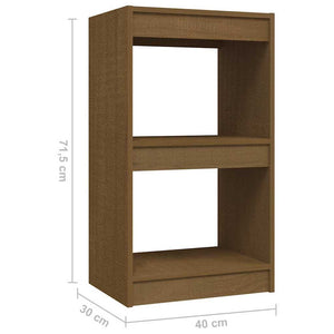 Βιβλιοθήκη Καφέ Μελί 40 x 30 x 71,5 εκ. από Μασίφ Ξύλο Πεύκου