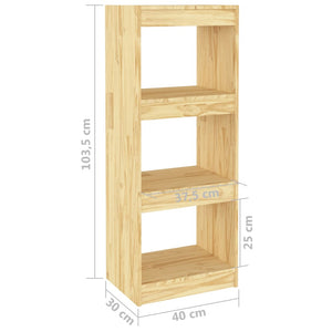 Βιβλιοθήκη/Διαχωριστικό Χώρου 40x30x103,5 εκ. Μασίφ Ξύλο Πεύκου