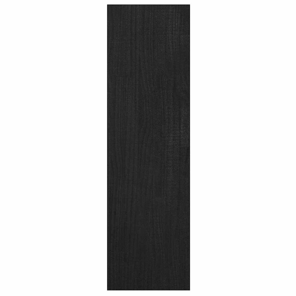 Βιβλιοθήκη/Διαχωριστικό Χώρου Μαύρο 40x30x103,5 εκ. Ξύλο Πεύκου