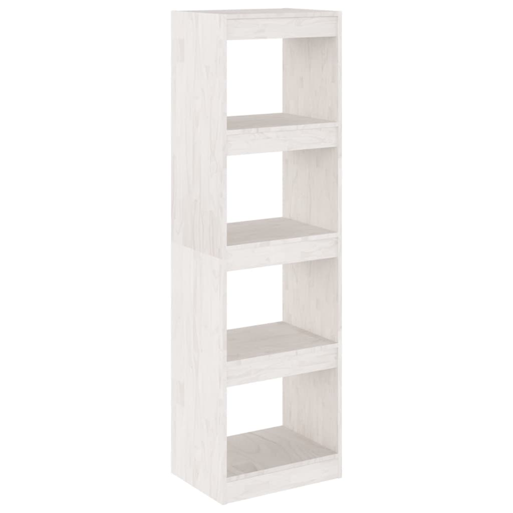 Βιβλιοθήκη/Διαχωριστικό Χώρου Λευκό 40x30x135,5 εκ. Ξύλο Πεύκου - Pakobazaar