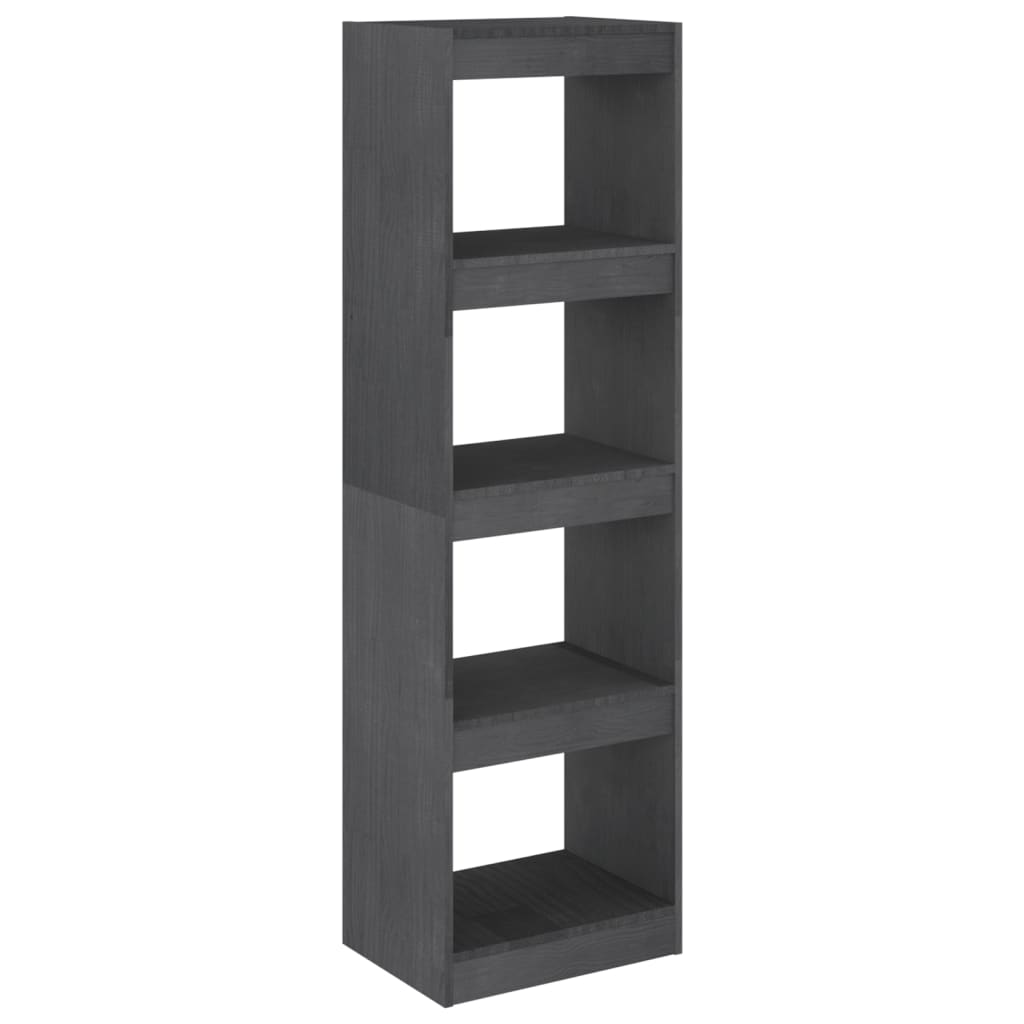Βιβλιοθήκη/Διαχωριστικό Χώρου Γκρι 40x30x135,5 εκ. Ξύλο Πεύκου - Pakobazaar