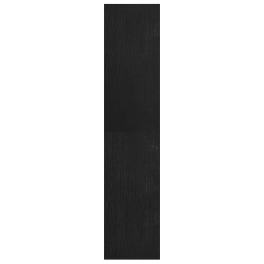 Βιβλιοθήκη/Διαχωριστικό Χώρου Μαύρο 40x30x135,5 εκ. Ξύλο Πεύκου