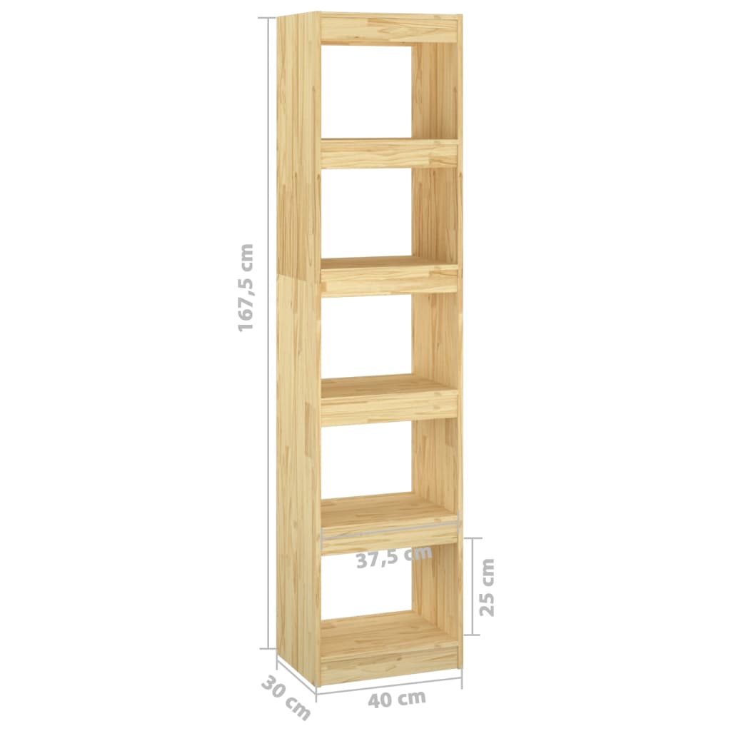 Βιβλιοθήκη/Διαχωριστικό Χώρου 40x30x167,5 εκ. Μασίφ Ξύλο Πεύκου