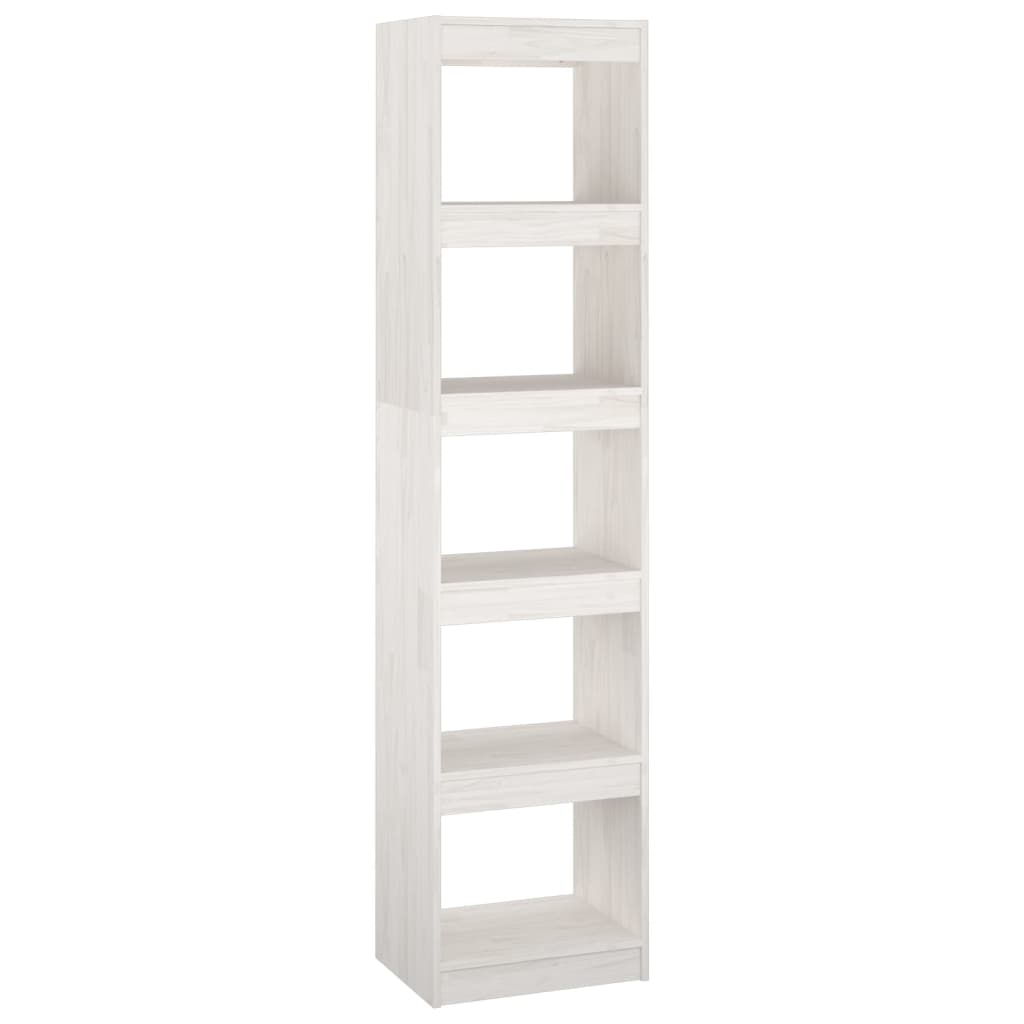 Βιβλιοθήκη/Διαχωριστικό Χώρου Λευκό 40x30x167,5 εκ. Ξύλο Πεύκου
