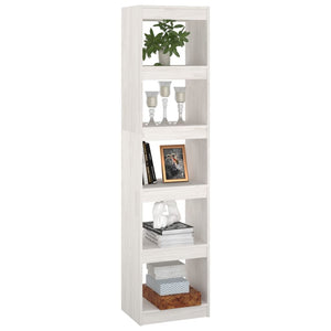 Βιβλιοθήκη/Διαχωριστικό Χώρου Λευκό 40x30x167,5 εκ. Ξύλο Πεύκου