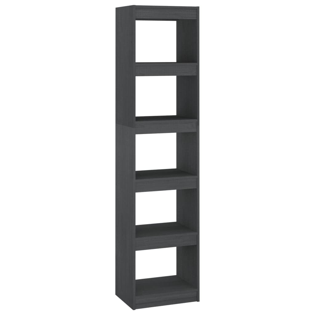 Βιβλιοθήκη/Διαχωριστικό Χώρου Γκρι 40x30x167,5 εκ. Ξύλο Πεύκου