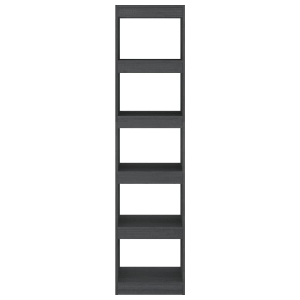 Βιβλιοθήκη/Διαχωριστικό Χώρου Γκρι 40x30x167,5 εκ. Ξύλο Πεύκου