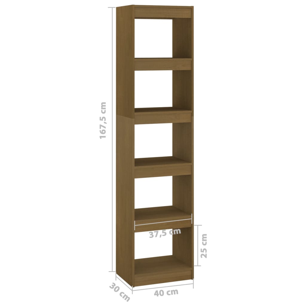 Βιβλιοθήκη/Διαχωριστικό Χώρου Μελί 40x30x167,5 εκ. Ξύλο Πεύκου