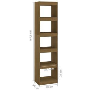 Βιβλιοθήκη/Διαχωριστικό Χώρου Μελί 40x30x167,5 εκ. Ξύλο Πεύκου