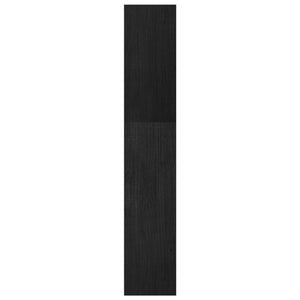 Βιβλιοθήκη/Διαχωριστικό Χώρου Μαύρο 40x30x167,5 εκ. Ξύλο Πεύκου
