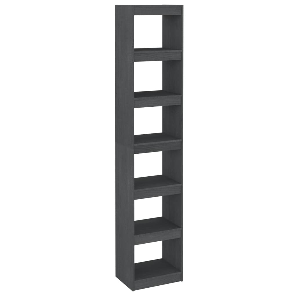 Βιβλιοθήκη/Διαχωριστικό Χώρου Γκρι 40x30x199 εκ. Ξύλο Πεύκου