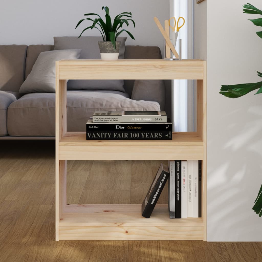 Βιβλιοθήκη/Διαχωριστικό Χώρου 60x30x71,5 εκ. Μασίφ Ξύλο Πεύκου - Pakobazaar