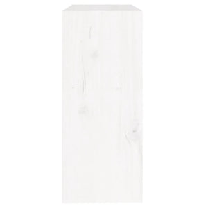 Βιβλιοθήκη/Διαχωρ. Χώρου Λευκό 60x30x71,5 εκ. Μασίφ Ξύλο Πεύκου