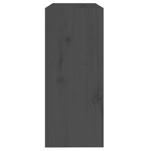 Βιβλιοθήκη/Διαχωρ. Χώρου Γκρι 60x30x71,5 εκ. Μασίφ Ξύλο Πεύκου