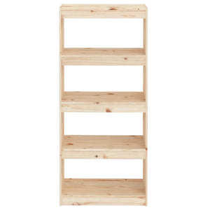 Βιβλιοθήκη/Διαχωριστικό Χώρου 60x30x135,5 εκ. Μασίφ Ξύλο Πεύκου