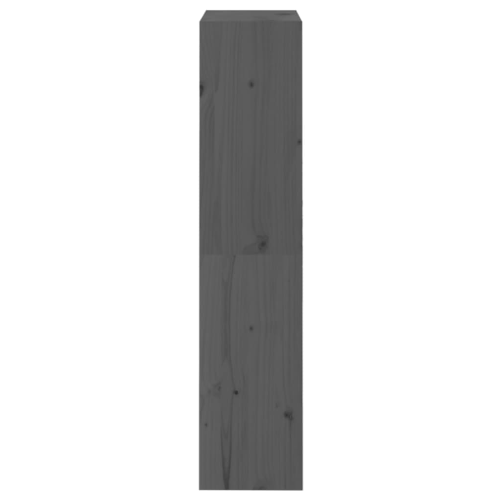 Βιβλιοθήκη/Διαχωριστικό Χώρου Γκρι 60x30x135,5 εκ. Μασίφ Πεύκο