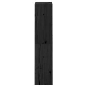 Βιβλιοθήκη/Διαχωριστικό Χώρου Μαύρη 60x30x135,5 εκ. Μασίφ Πεύκο - Pakobazaar