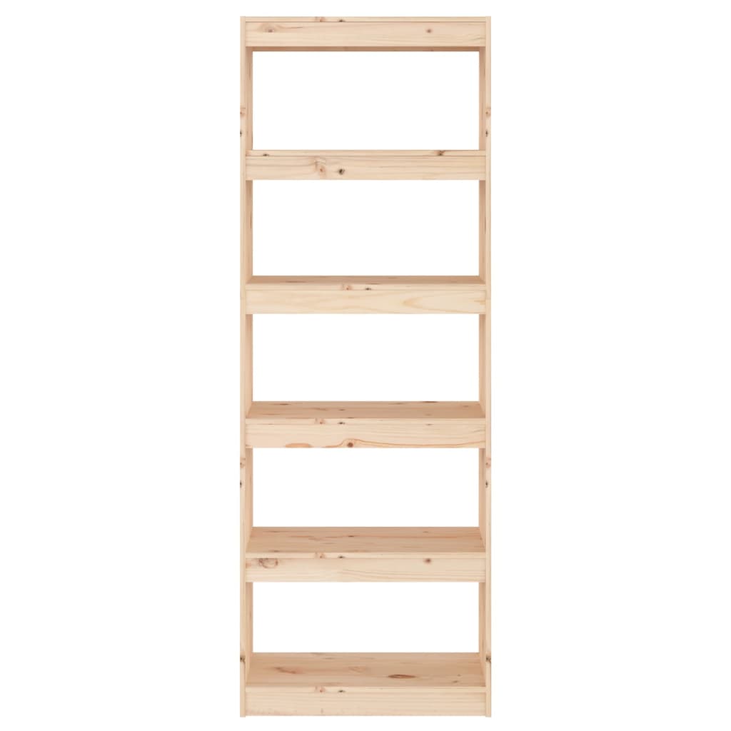 Βιβλιοθήκη/Διαχωριστικό Χώρου 60x30x167,5 εκ. Μασίφ Ξύλο Πεύκου - Pakobazaar