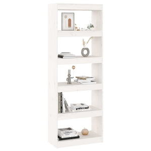 Βιβλιοθήκη/Διαχωριστικό Χώρου Λευκή 60x30x167,5 εκ. Μασίφ Πεύκο - Pakobazaar