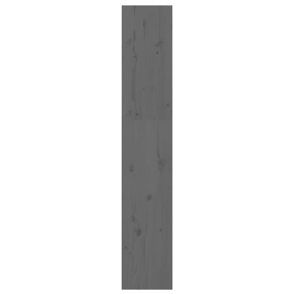 Βιβλιοθήκη/Διαχωριστικό Χώρου Γκρι 60x30x167,5 εκ. Μασίφ Πεύκο