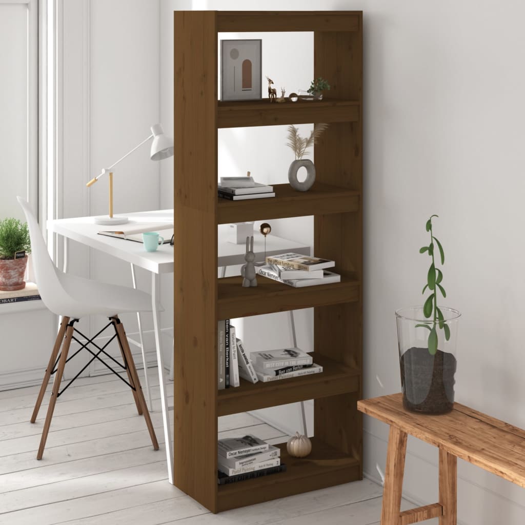 Βιβλιοθήκη/Διαχωριστικό Χώρου Μελί 60x30x167,5 εκ. Ξύλο Πεύκου