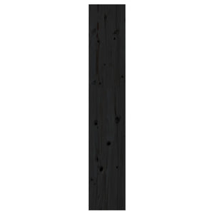 Βιβλιοθήκη/Διαχωριστικό Χώρου Μαύρη 60x30x167,5 εκ. Μασίφ Πεύκο