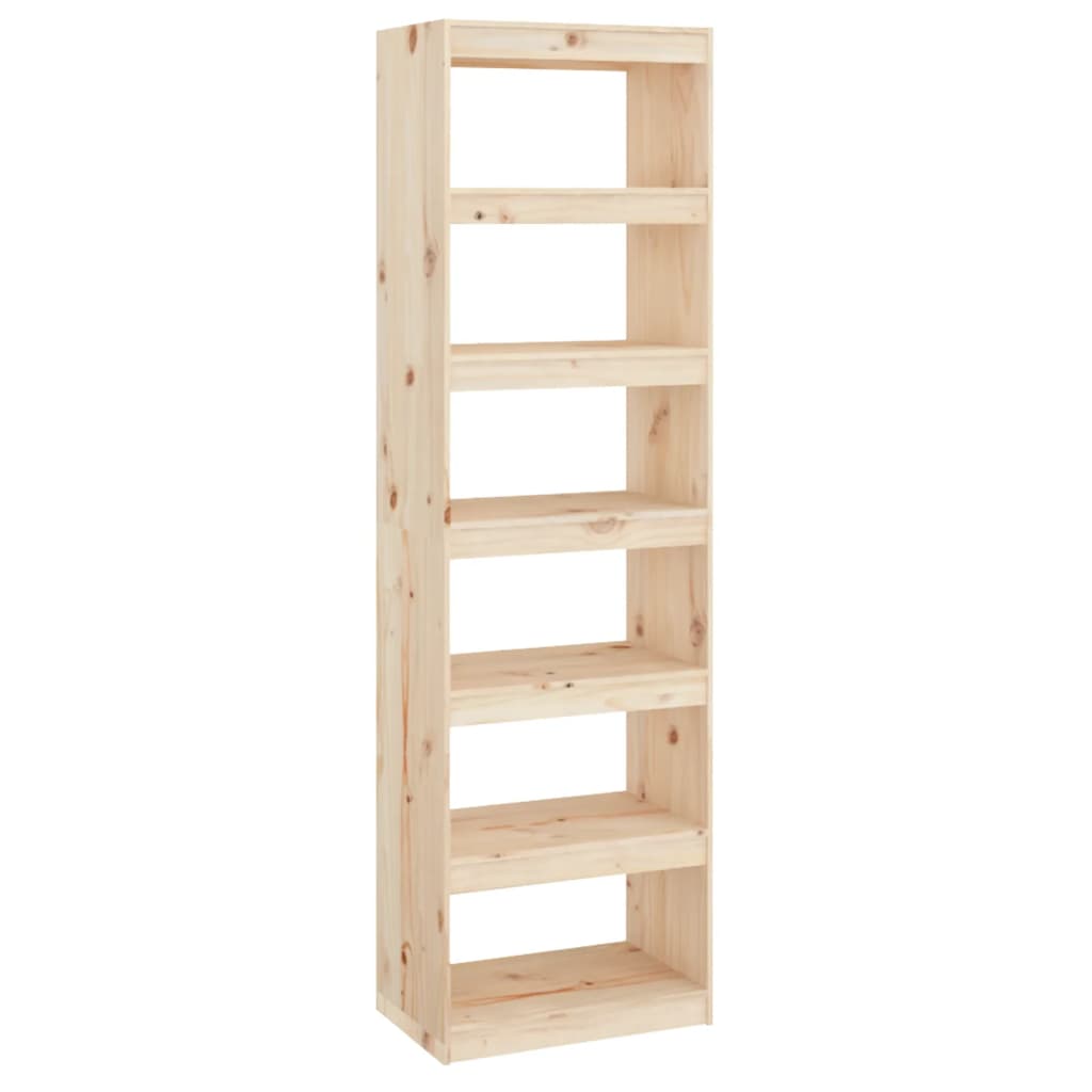 Βιβλιοθήκη/Διαχωριστικό Χώρου 60x30x199,5 εκ. Μασίφ Ξύλο Πεύκου - Pakobazaar