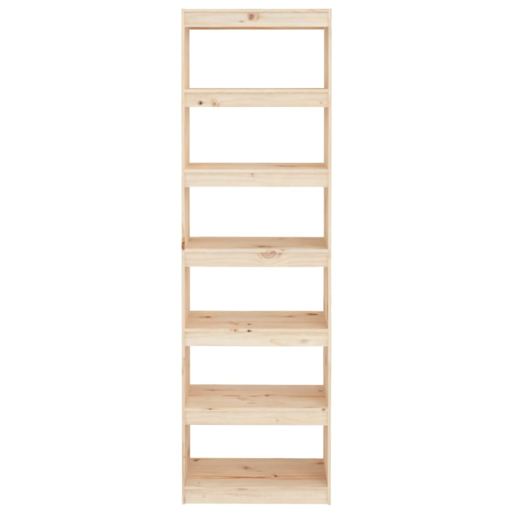 Βιβλιοθήκη/Διαχωριστικό Χώρου 60x30x199,5 εκ. Μασίφ Ξύλο Πεύκου - Pakobazaar