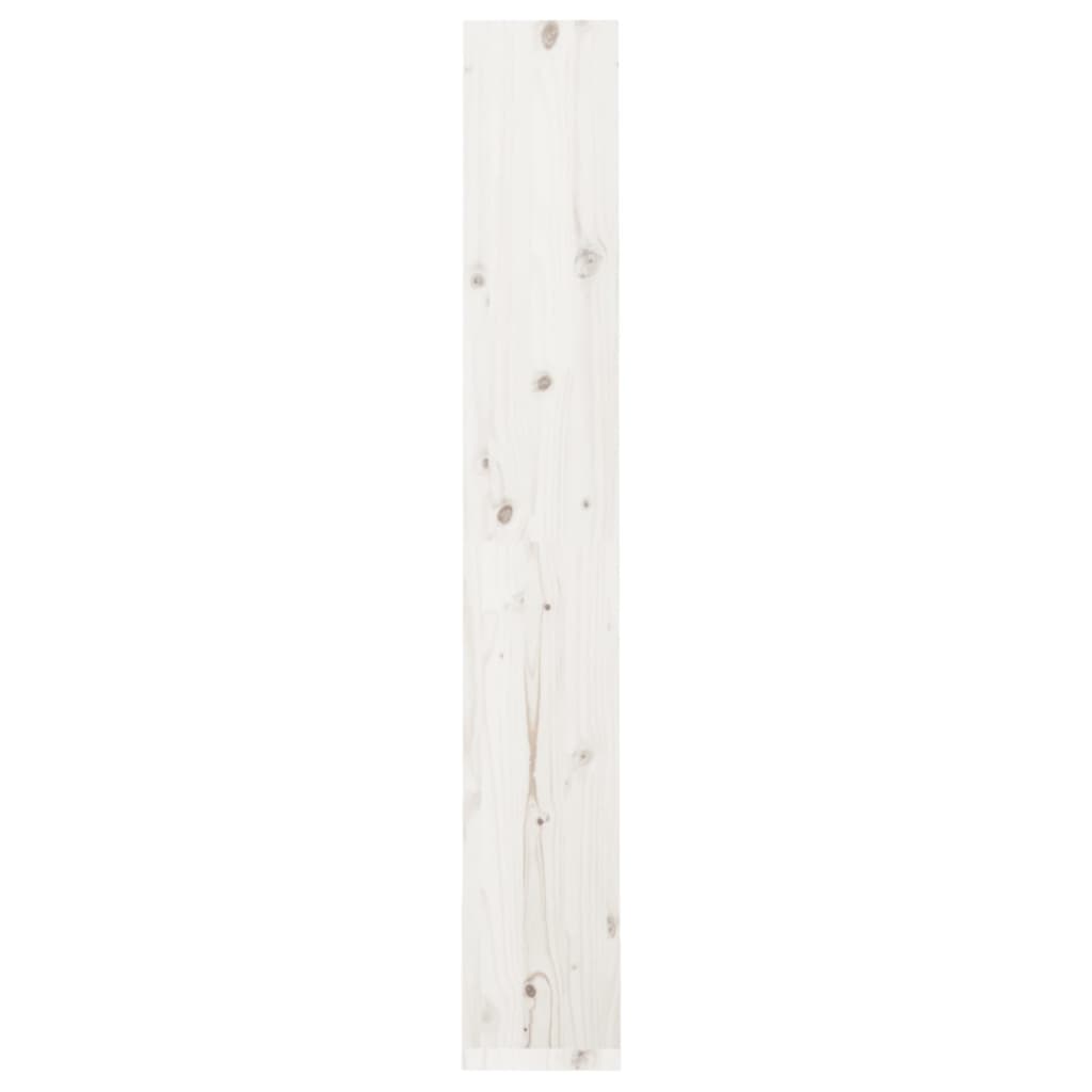 Βιβλιοθήκη/Διαχωριστικό Χώρου Λευκή 60x30x199,5 εκ. Μασίφ Πεύκο - Pakobazaar