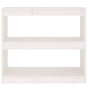 Βιβλιοθήκη/Διαχωριστικό Χώρου Λευκή 80x30x71,5 εκ. Μασίφ Πεύκο - Pakobazaar